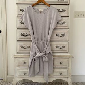 Taupe Waist Tie Dress